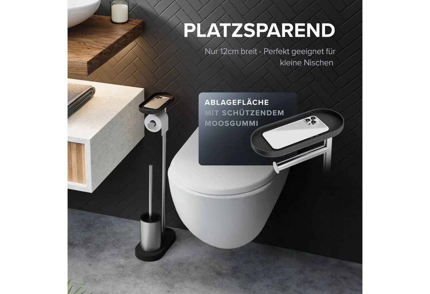 ovimar WC-Garnitur 1-tlg. Edelstahl Silber Modern - Bild 5