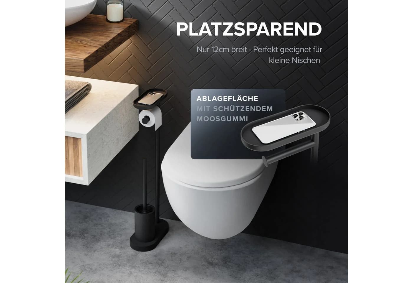 ovimar WC-Garnitur Tysnes Edelstahl Schwarz - Bild 5