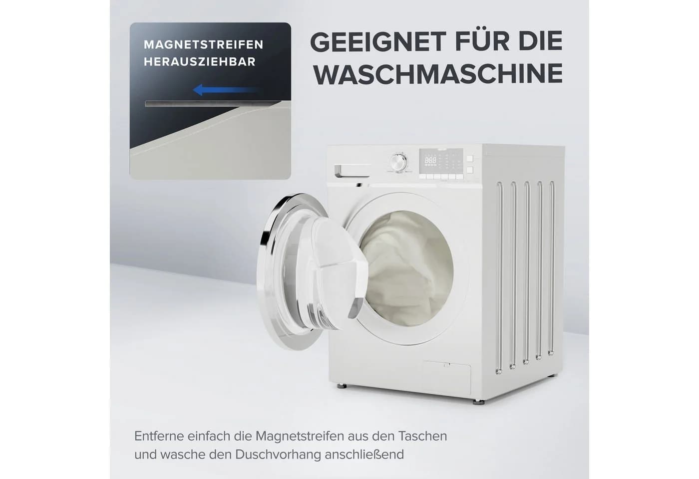 ovimar Duschvorhang Beige Polyester Modern - Bild 5
