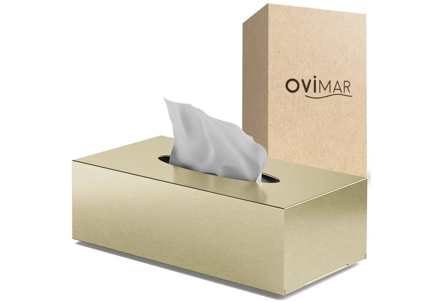 ovimar Papiertuchbox Edelstahl Gold Modernes Design - Bild 2