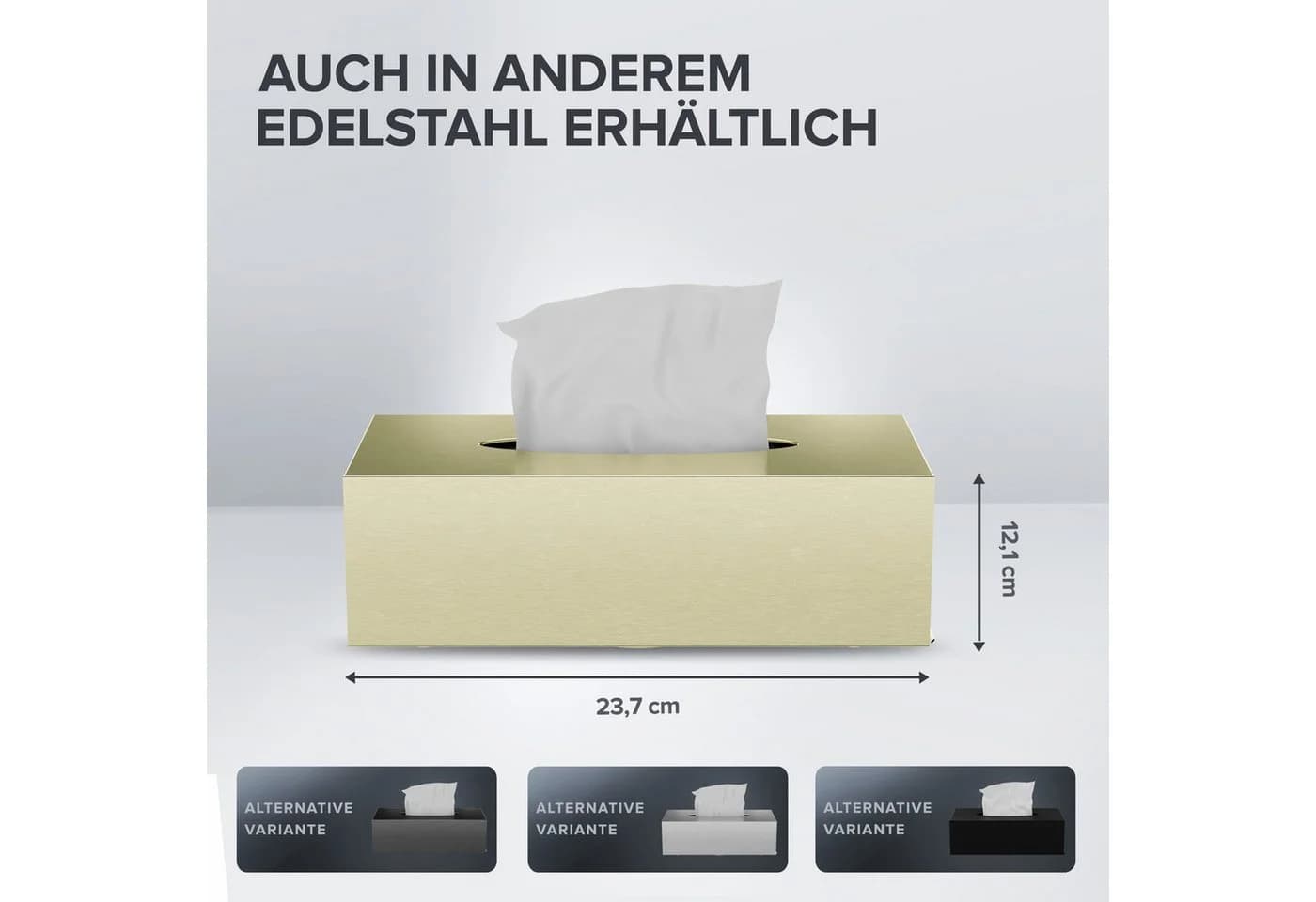 ovimar Papiertuchbox Edelstahl Gold Modernes Design - Bild 3