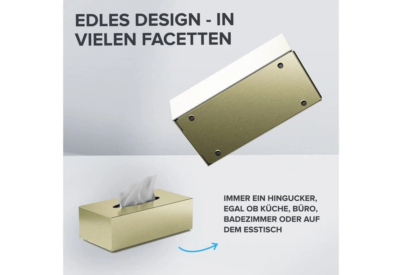 ovimar Papiertuchbox Edelstahl Gold Modernes Design - Bild 4