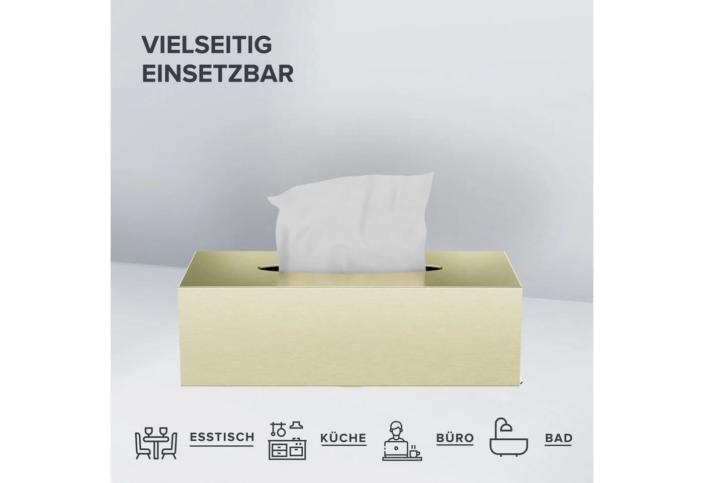ovimar Papiertuchbox Edelstahl Gold Modernes Design - Bild 5