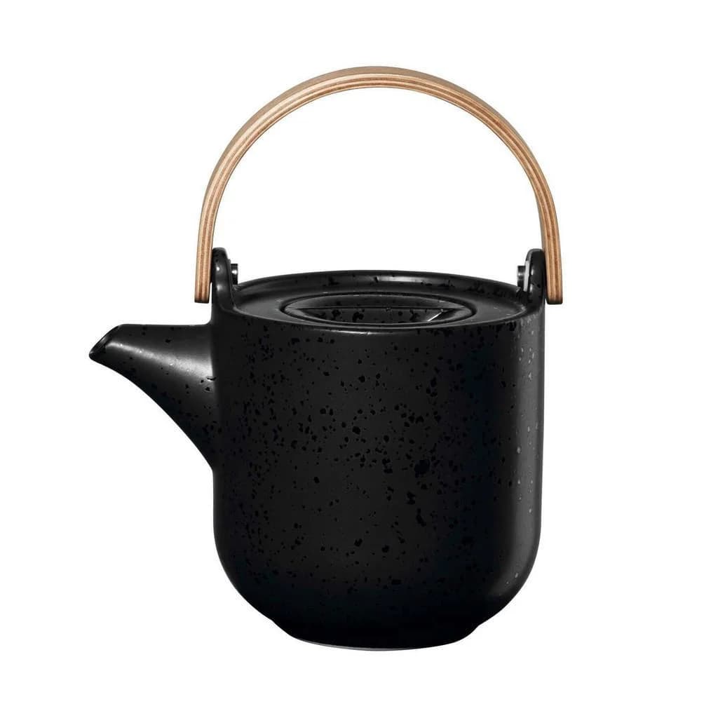 ASA Teekanne Coppa Kuro Schwarz Holz Keramik 600 ml