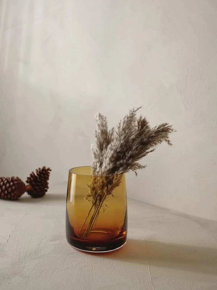 ASA SELECTION Dekovase Ajana Vase Bernsteinfarben Glas Ø 10,5 cm - Bild 3