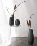 ASA SELECTION Dekovase Vase EASE Schwarz Ø 6 cm Steinzeug Bild 4