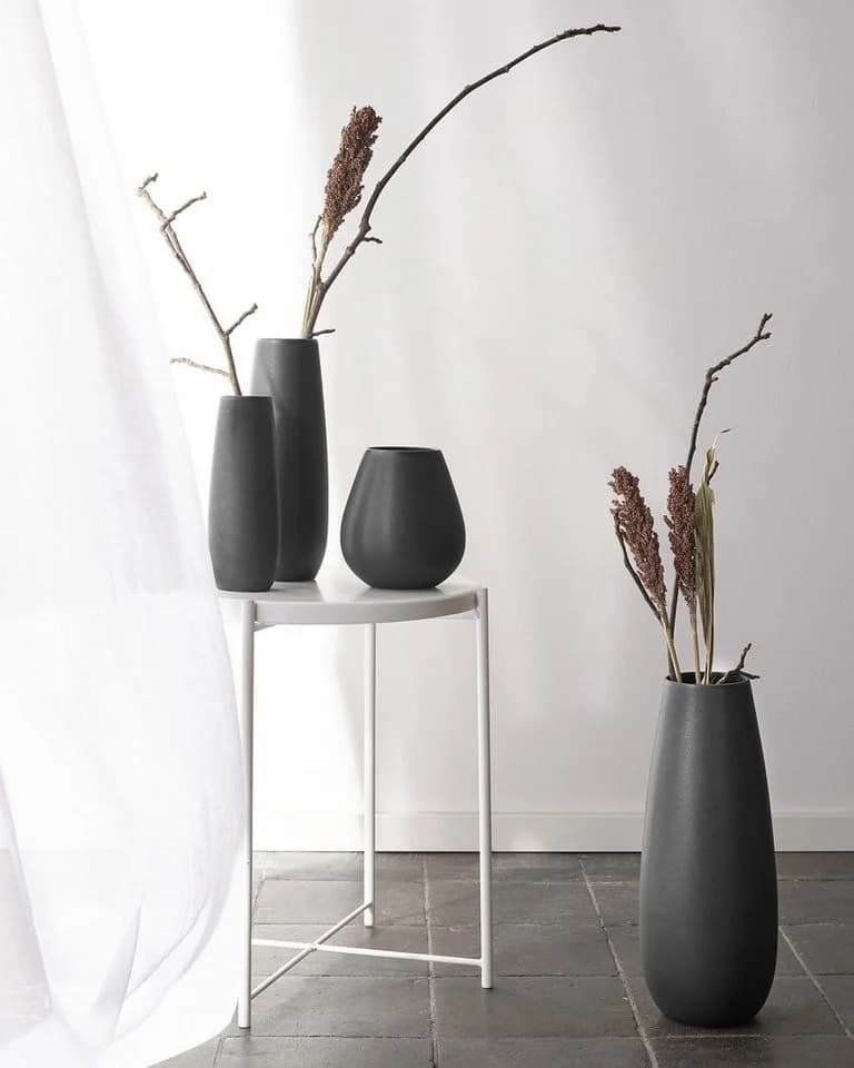ASA SELECTION Dekovase Vase EASE Schwarz Ø 6 cm Steinzeug - Bild 4