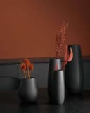 ASA SELECTION Dekovase EASE Schwarz Steinzeug Bild 1