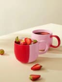 ASA SELECTION Henkelbecher Joy Porzellan Rosa/Rot 0,4l Bild 3