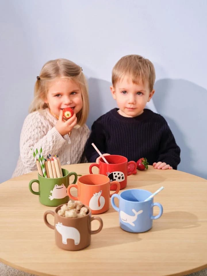 ASA SELECTION Henkelbecher Buddies Frosch 0,25l New Bone China Weiß - Bild 4