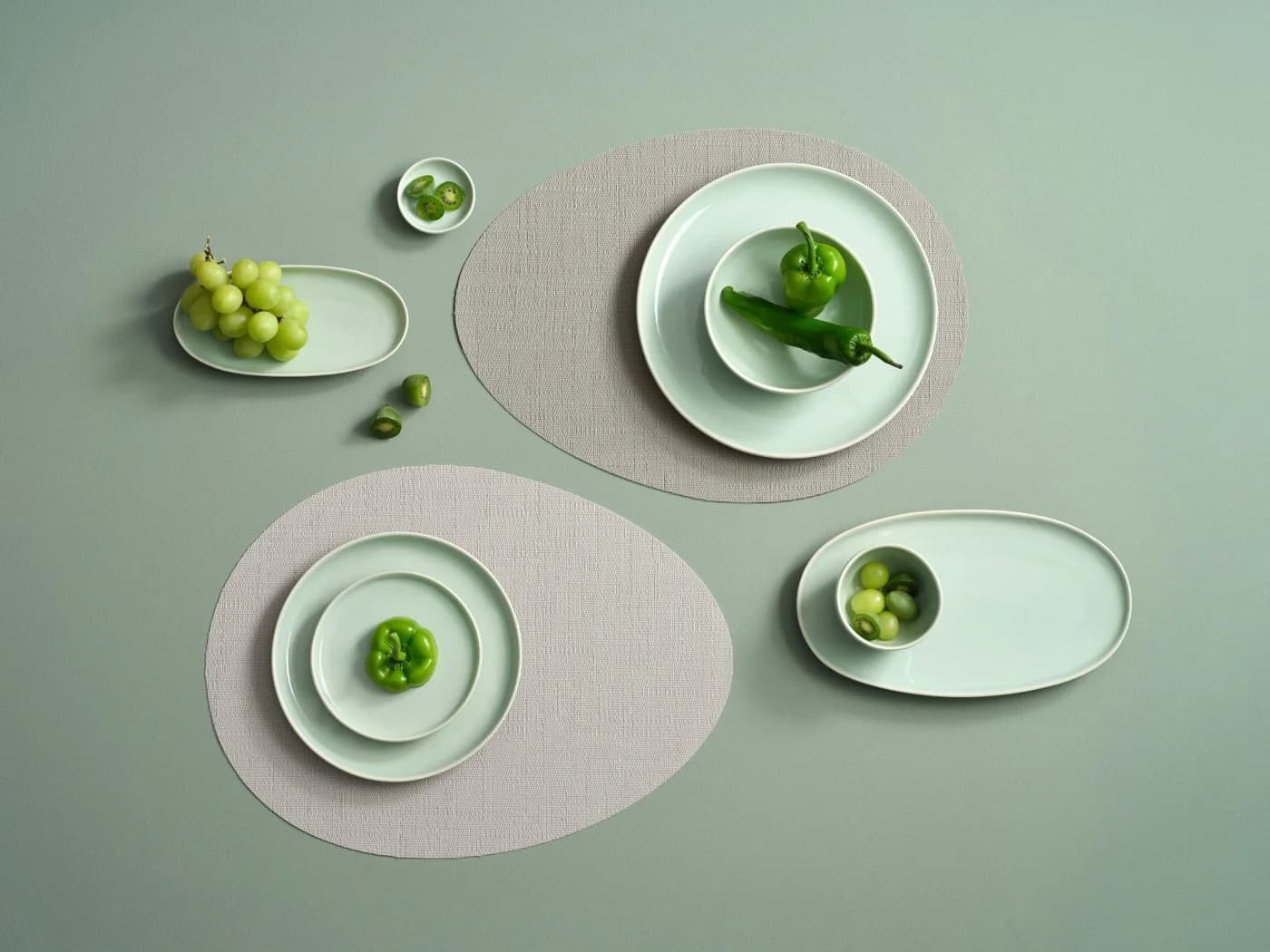 ASA SELECTION Platzset arrondi Tischset grau PVC