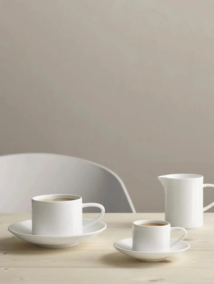 ASA SELECTION Espressotasse mit Unterteller Fine Bone China Weiß