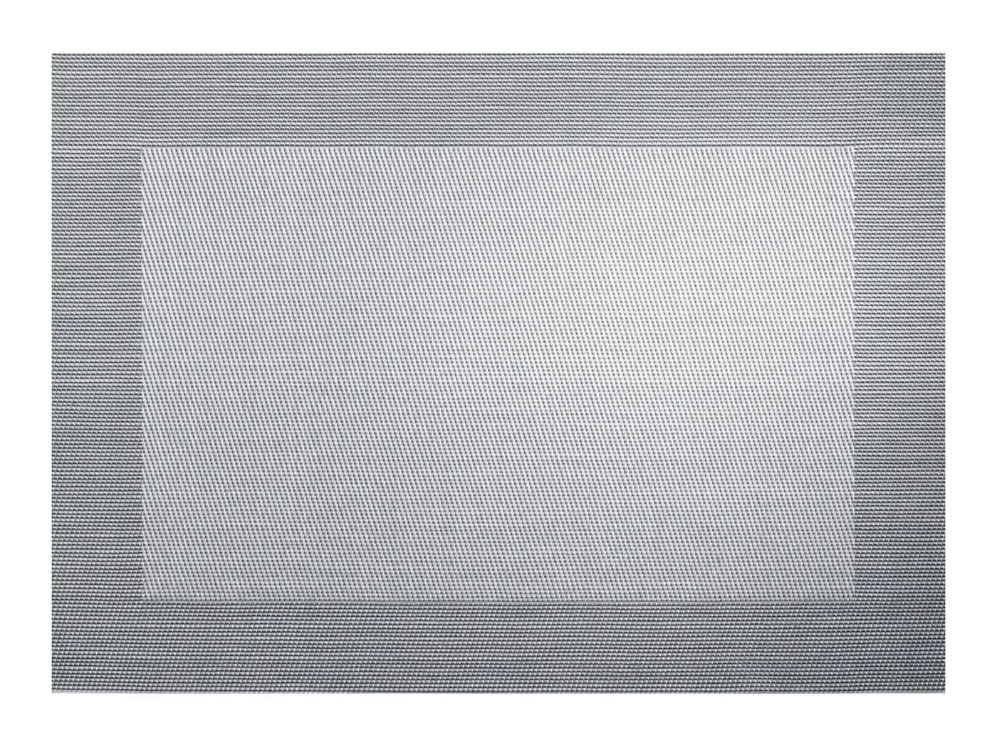 Tischset aus Polyvinylchlorid in Silber und Schwarz