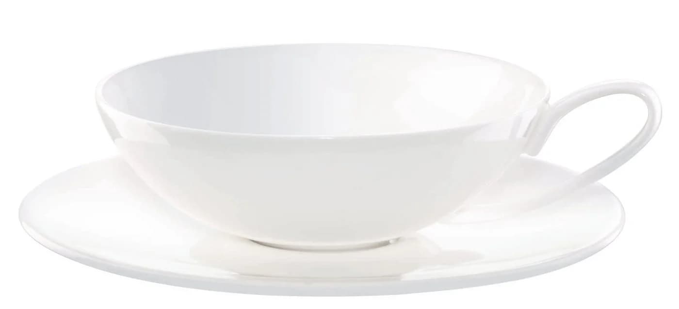 ASA SELECTION Teetasse à table mit Untertasse 0,17 l Fine Bone China Weiß - Bild 2