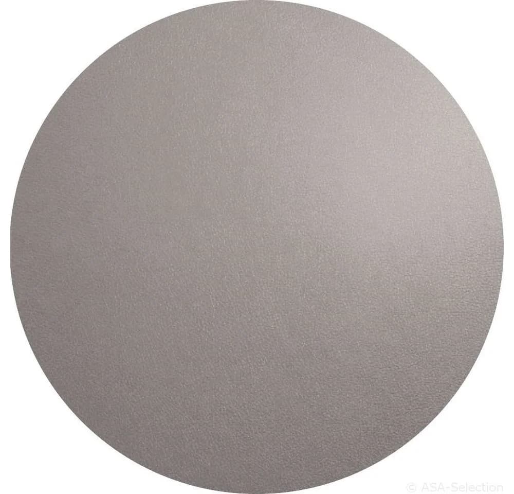 ASA SELECTION Tischset rund Lederoptik cement 38 cm