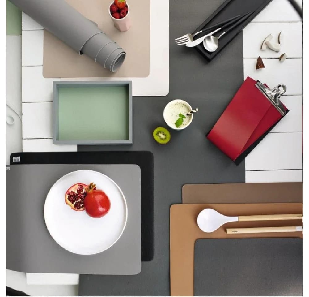 ASA Tischset rough olive Kunstleder pflegeleicht