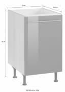 OPTIFIT Spülenschrank Bern Grau 50cm mit höhenverstellbaren Füßen Bild 4