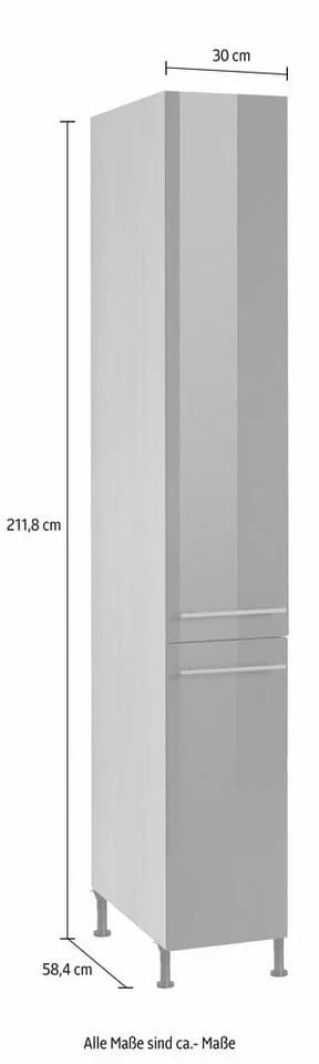 OPTIFIT Apothekerschrank Bern Grau Basaltgrau 5 Schubkästen - Bild 2