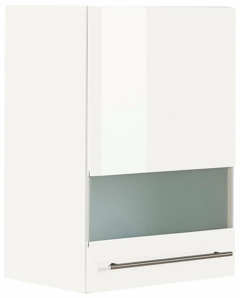 OPTIFIT Glashängeschrank Bern Weiß Hochglanz mit Milchglas - Bild 2