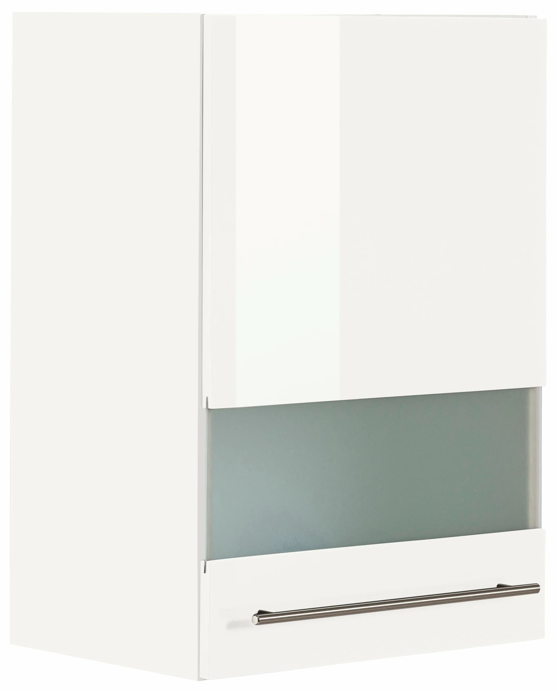 OPTIFIT Glashängeschrank Bern Weiß Hochglanz mit Milchglas - Bild 5