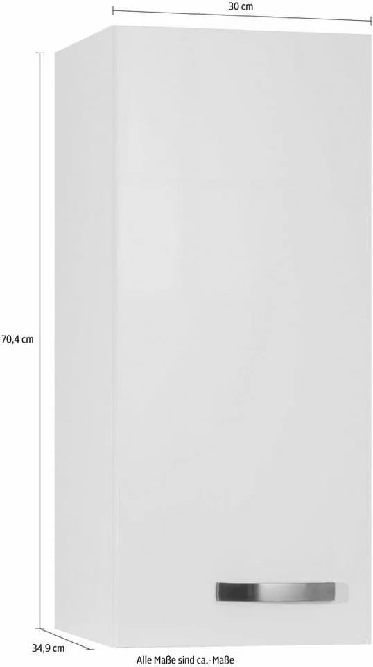 Hängeschrank Kochstation KS-Cara Weiß Hochglanz Soft-Close - Bild 2