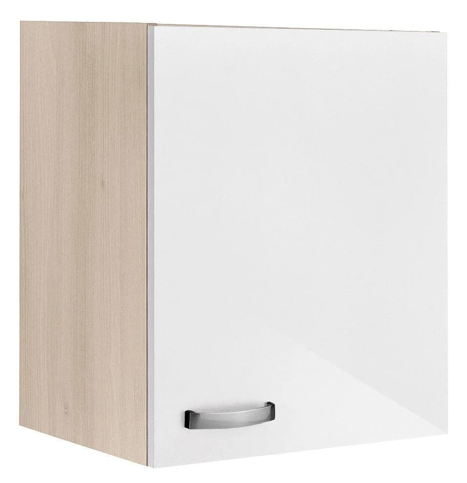 OPTIFIT Hängeschrank Faro Weiß Glanz 50cm Breite mit Metallgriff