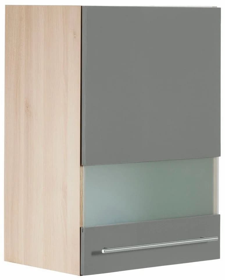 OPTIFIT Glashängeschrank Bern Grau Akazie Milchglas - Bild 2