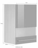 OPTIFIT Glashängeschrank Bern Grau Akazie Milchglas Bild 3