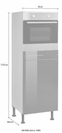 OPTIFIT Bern Backofen/Kühlumbauschrank Grau Akazie Bild 4
