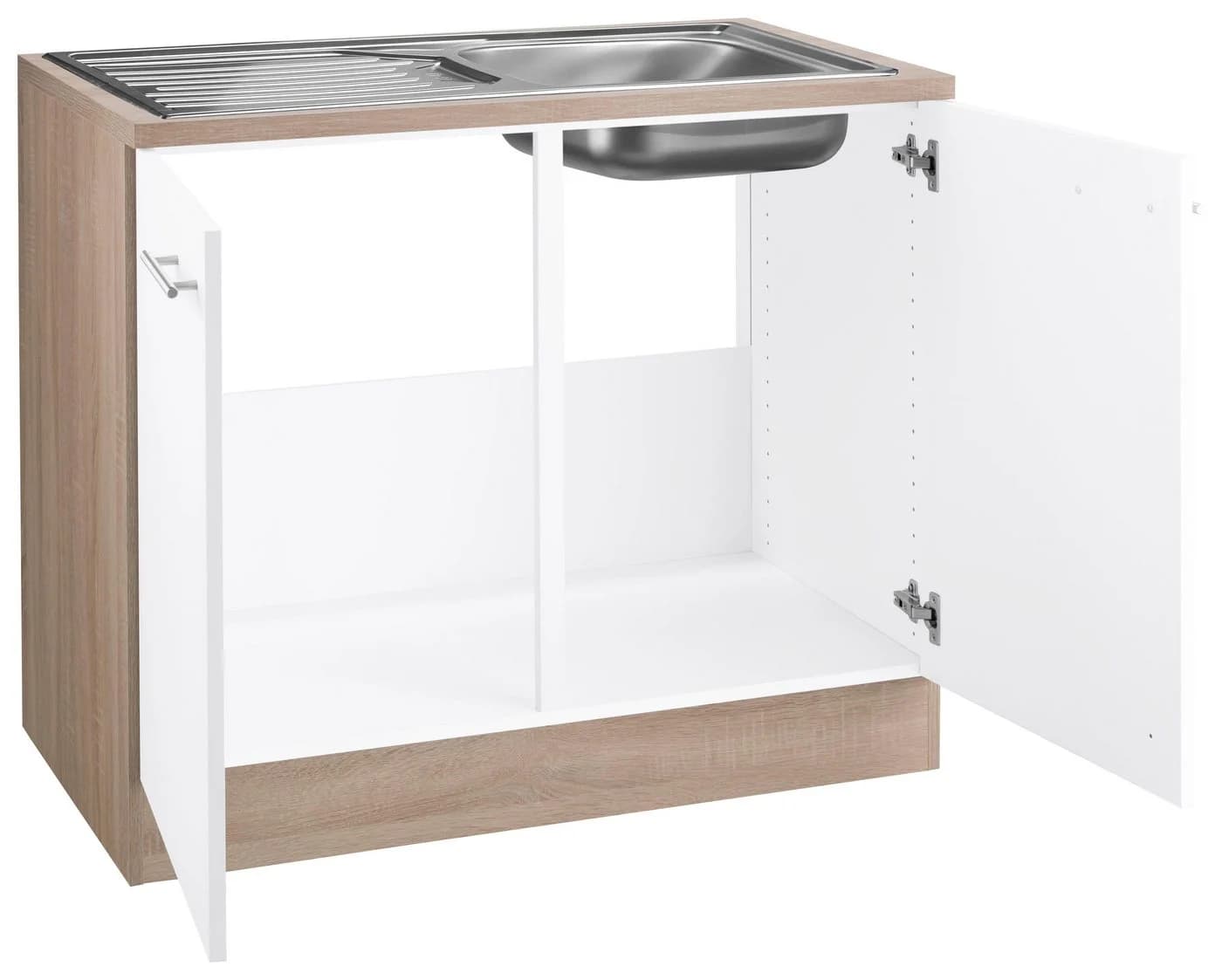 OPTIFIT Spülenschrank Kalmar Weiß mit Arbeitsplatte - Bild 3