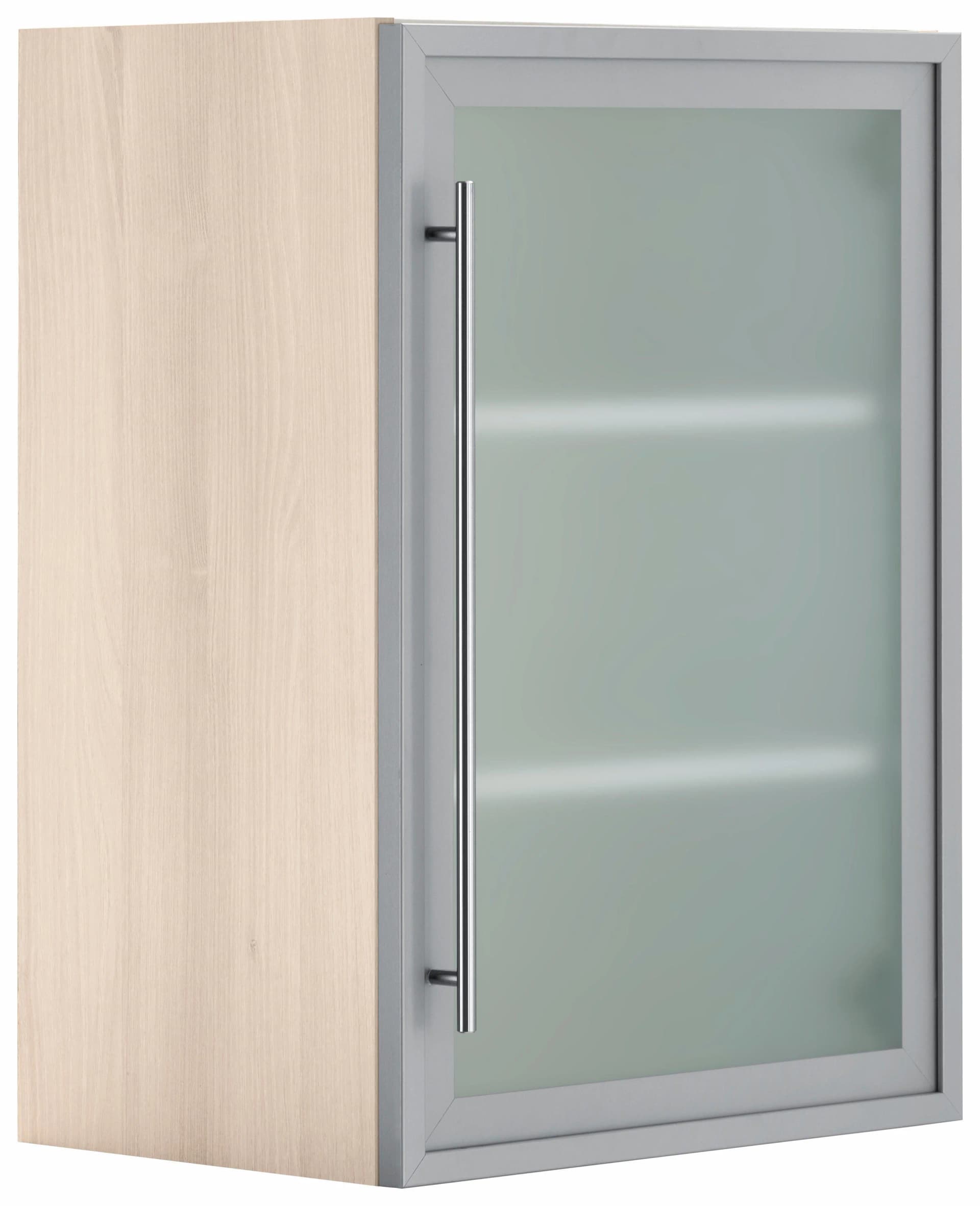 OPTIFIT Glashängeschrank Grau Edelstahl-Optik