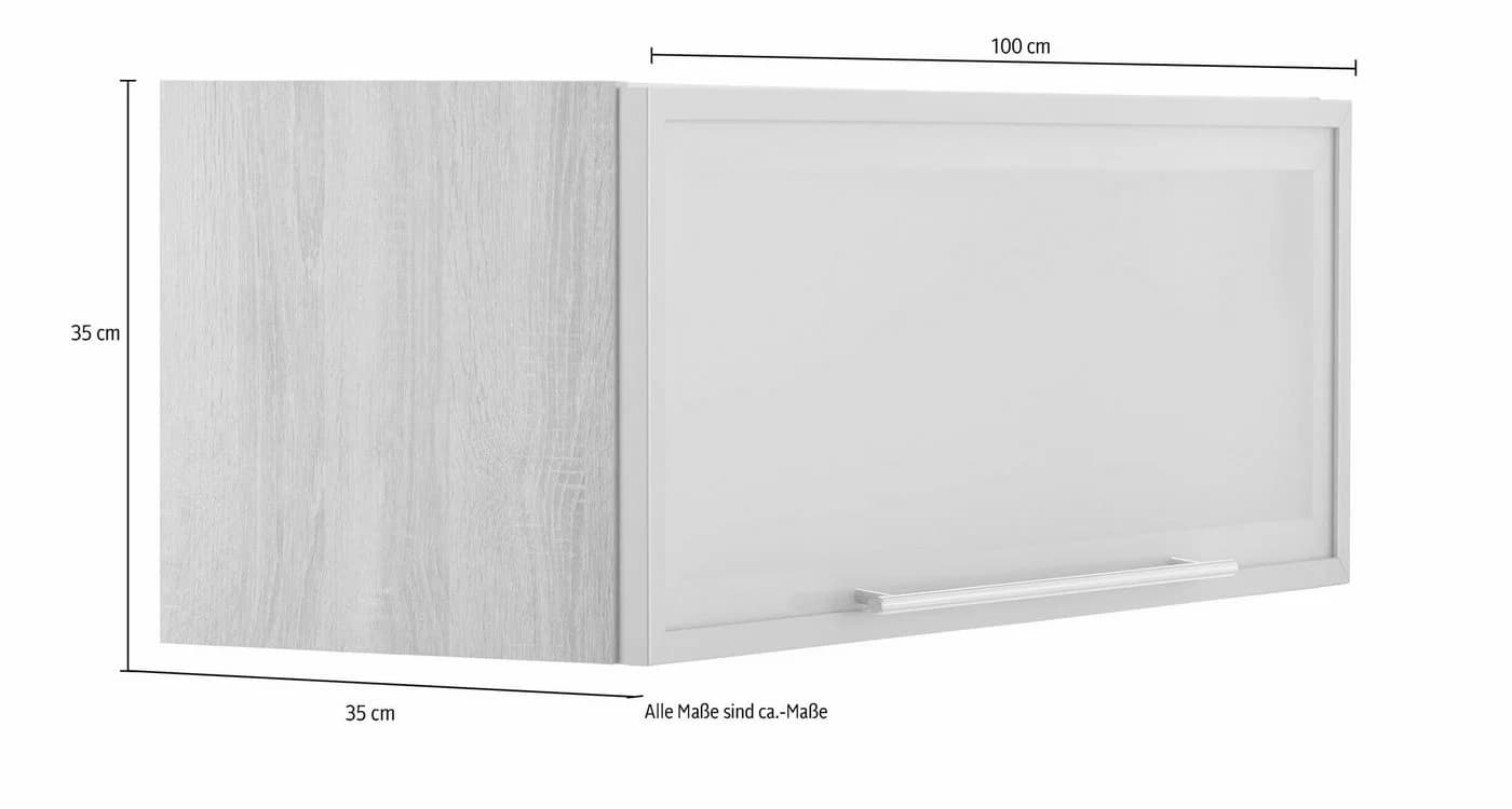 OPTIFIT Klapphängeschrank Grau Weiß 100cm Modern - Bild 3