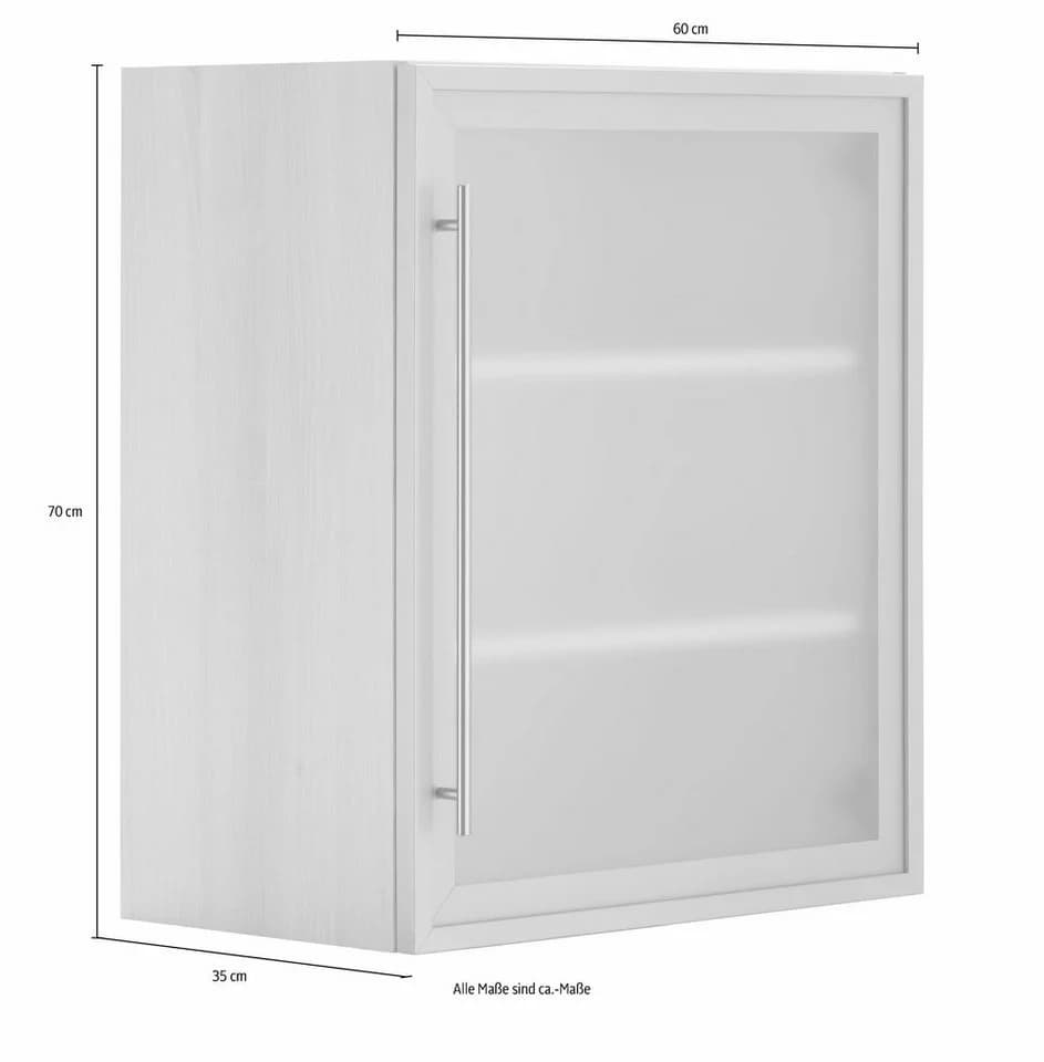 Glashängeschrank OPTIFIT Grau Weiß 60cm - Bild 4