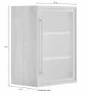 OPTIFIT Glashängeschrank Grau Weiß 50cm Modern Bild 4