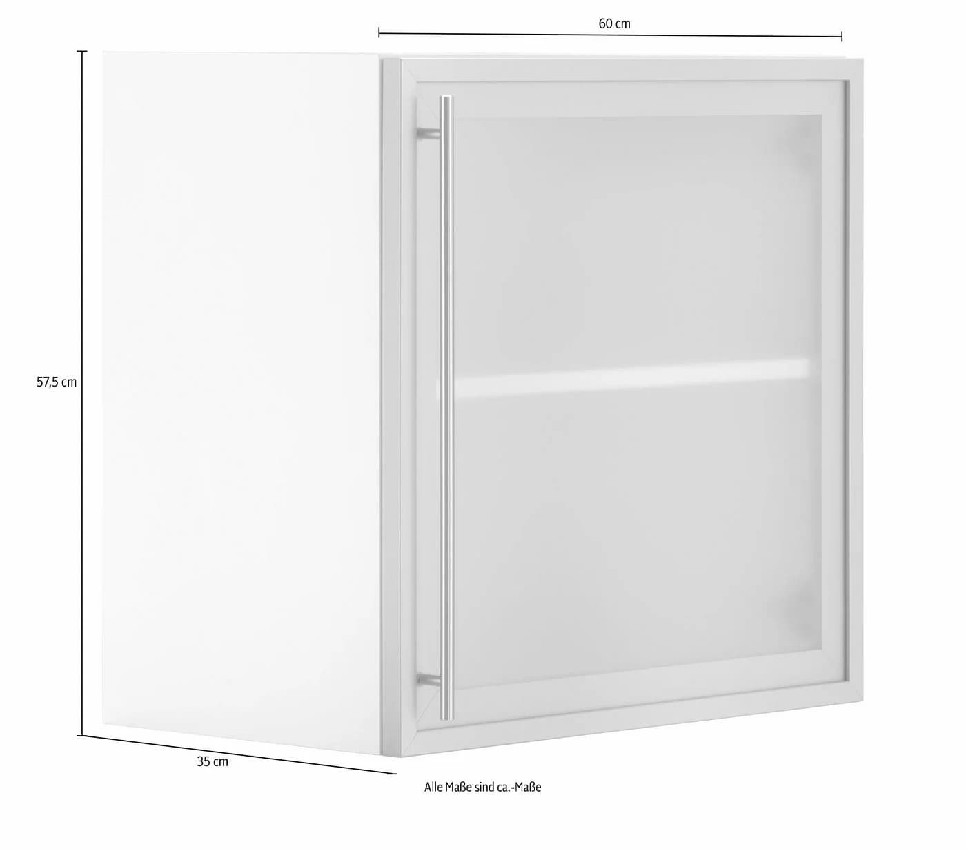 OPTIFIT Hängeschrank Silber Eichefarben 60cm - Bild 3