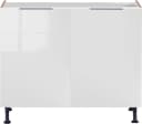 OPTIFIT Spülenschrank Tara Weiß Hochglanz 2 Türen Soft-Close Bild 1