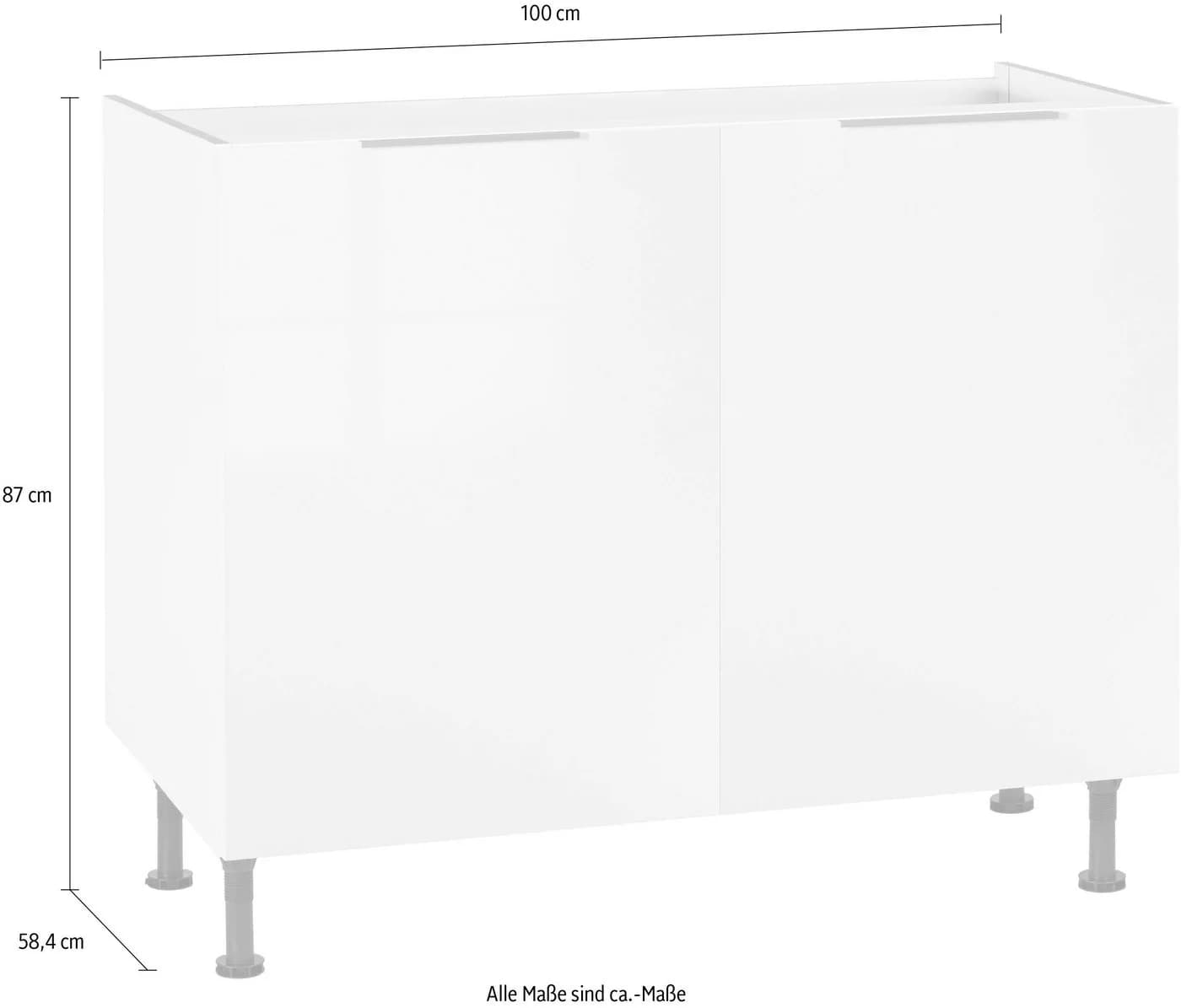 OPTIFIT Spülenschrank Tara Weiß Hochglanz 2 Türen Soft-Close - Bild 4
