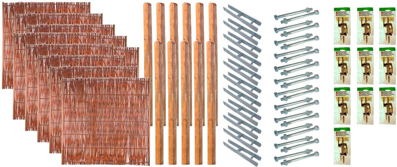 Weidenzaun TETZNER & JENTZSCH Fontana 8 Braun Stahl Weidengeflecht