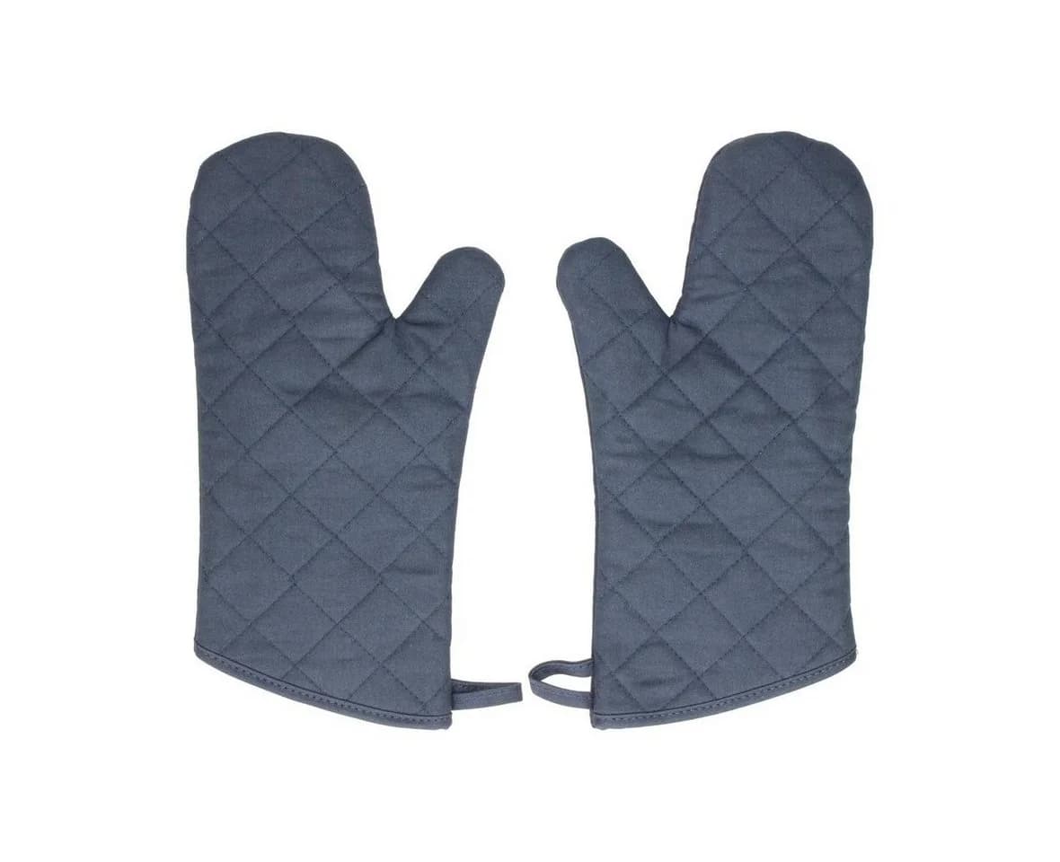 Ofenhandschuh Blau/Grau mit versteppter Greifseite - Bild 2