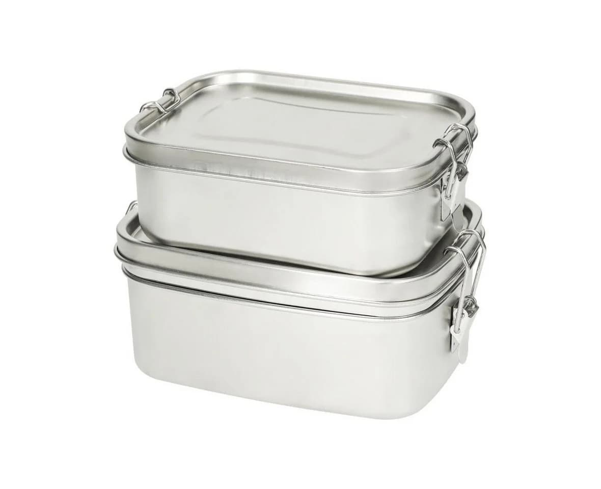 elasto Lunchbox aus Edelstahl - Robuste Brotdose mit Fächern - Bild 5