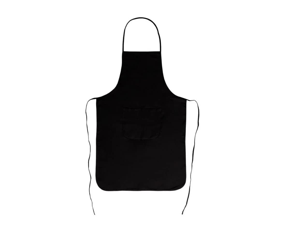 elasto Kochschürze "Gastro" Schwarz - Baumwolle mit Tasche