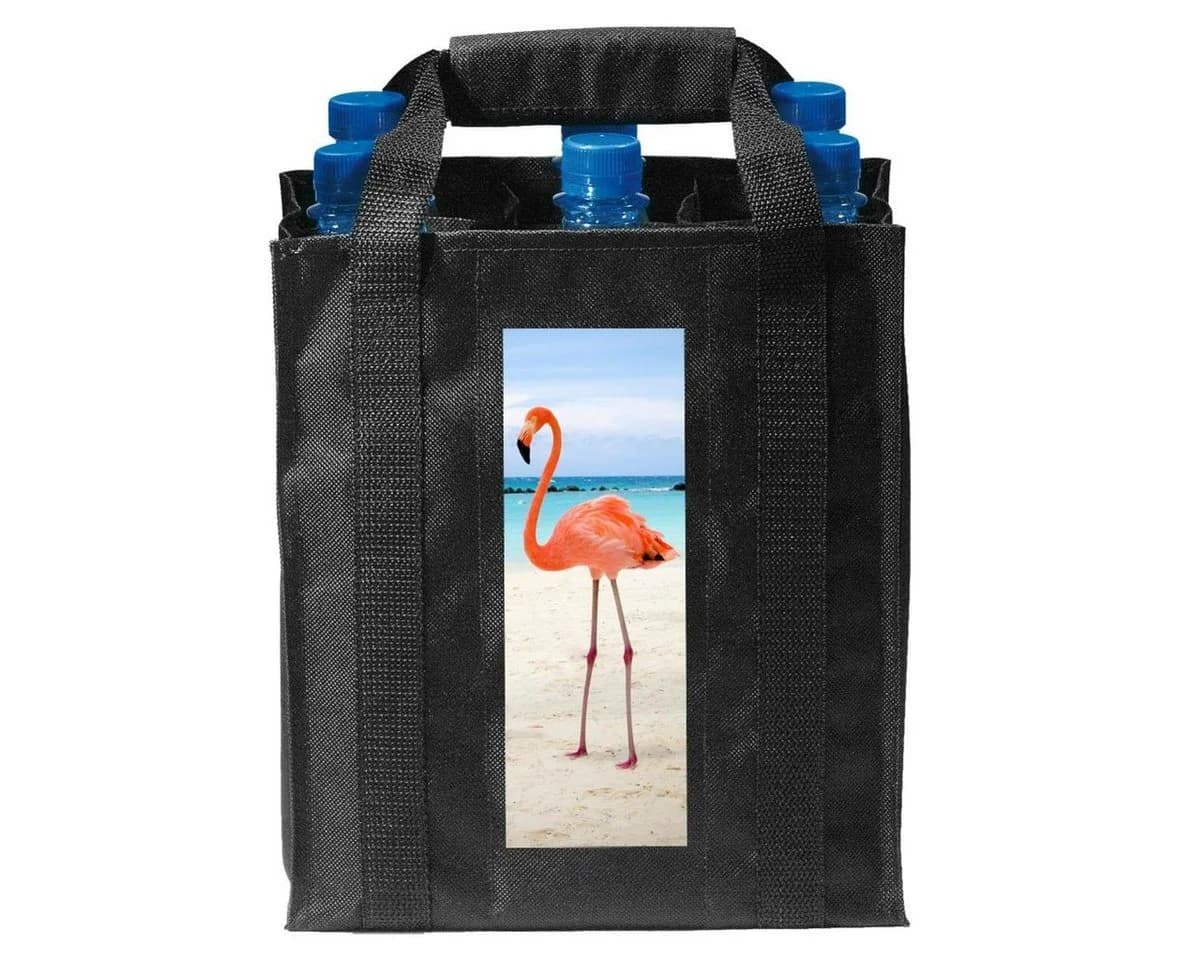 elasto Flaschenträger Tasche "Deluxe" Schwarz für 6 Flaschen