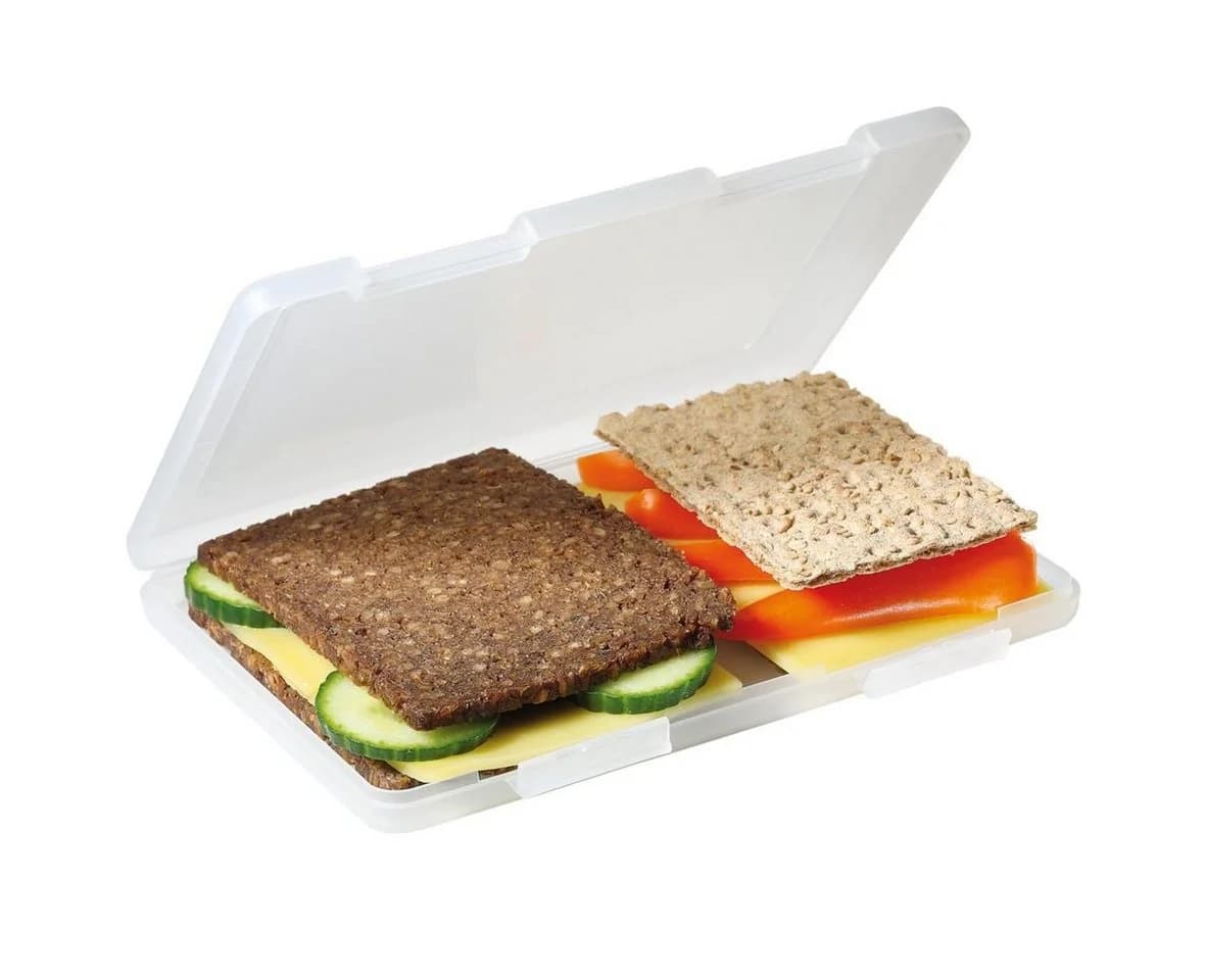 elasto Slim-Box 350 ml Lunchbox Weiß