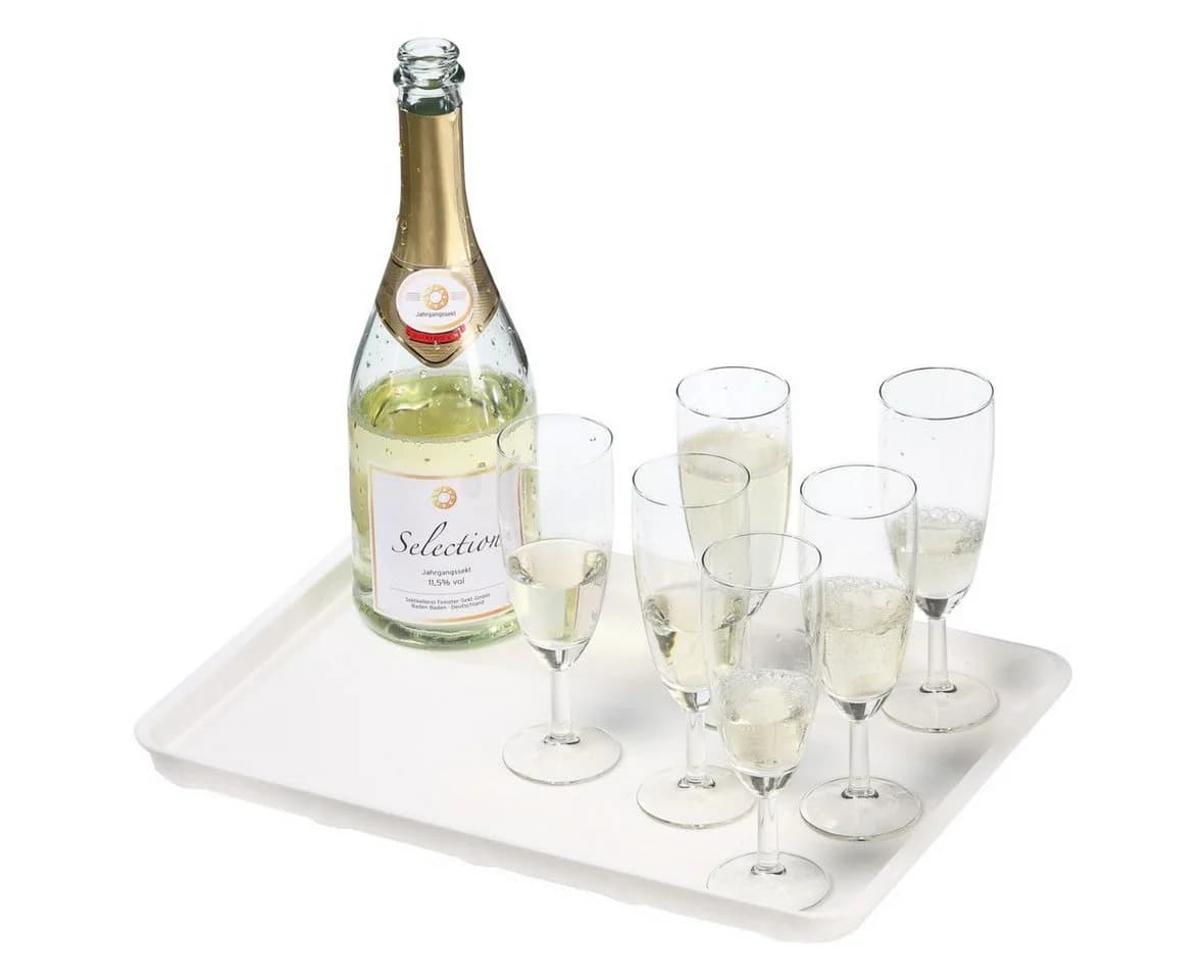 elasto Servierplatte Tablett "Bierkasten" Weiß - Bild 5