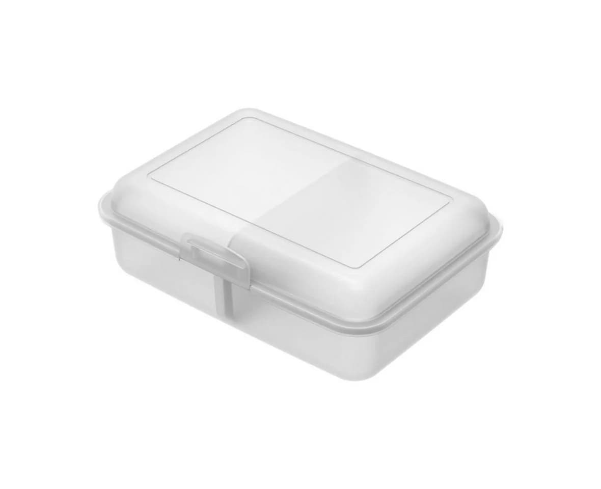 elasto Lunchbox "School-Box" 850 ml Weiß mit Trennwand - Bild 4