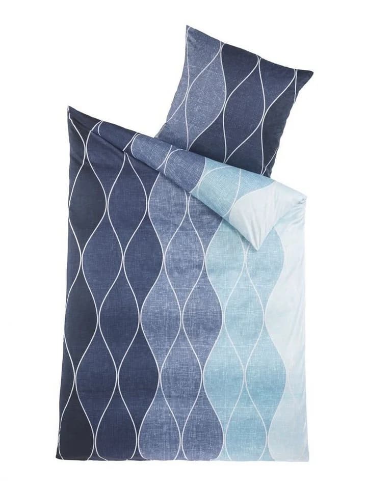 Optidream Mikrofaser Bettwäsche Set 135x200 Polyester Alec-Blau