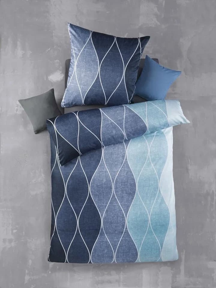 Optidream Mikrofaser Bettwäsche Set 135x200 Polyester Alec-Blau - Bild 2