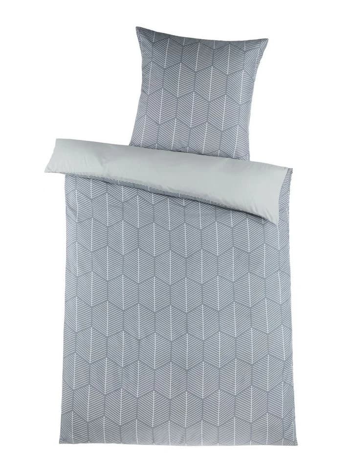Optidream Bettwäsche Set Mikrofaser 135x200 Design Raute silber Wende - Bild 2