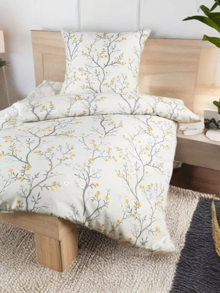 Optidream Bettwäsche Set Mikrofaser 135x200 grau gold - Bild 5