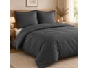 Optidream Renforcé Bettwäsche Set 135x200 + 80x80 cm Anthrazit 100% Baumwolle Bild 3